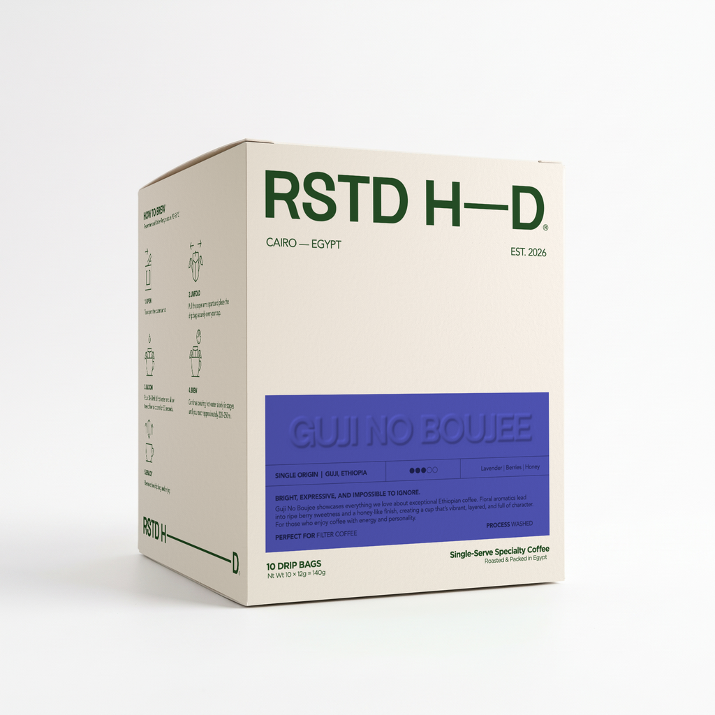 RSTD H—D Guji No Boujee drip coffee box, 10 drip bags