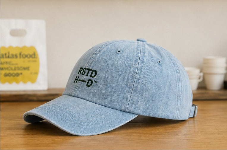 Roasted Head denim cap — side